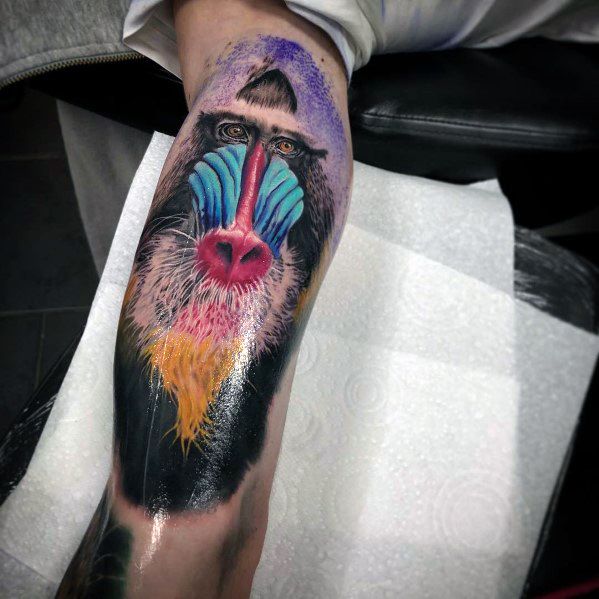 3d baboon tattoo designs for gentlemen