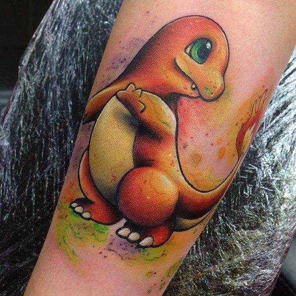 3d pokemon charmander tattoos guys