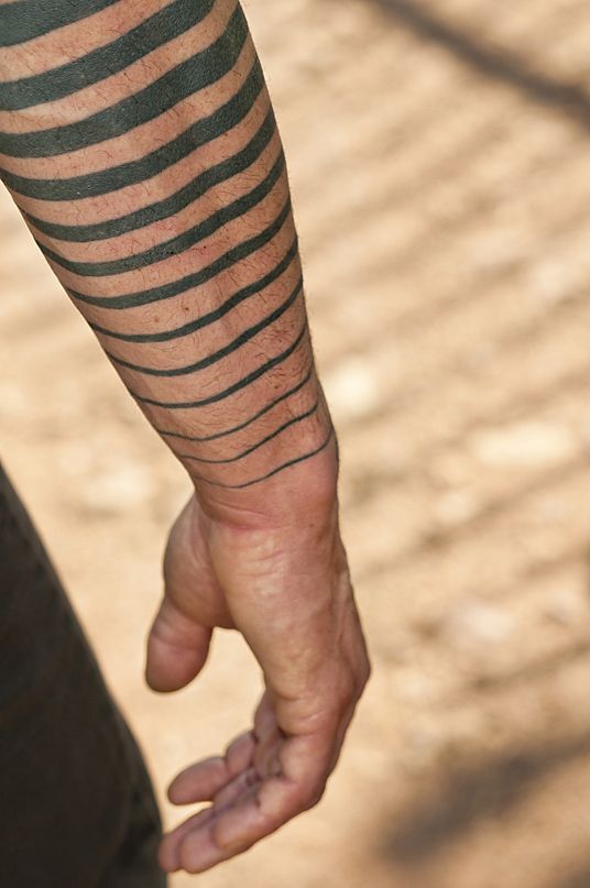 Awesome Black Lines Arm Tattoo Awesome Black Lines Arm Tattoo