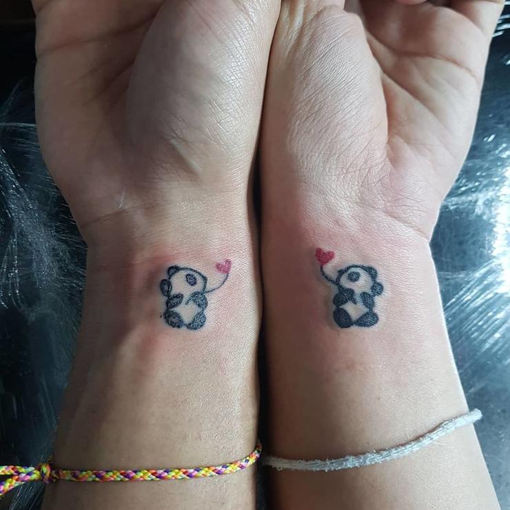 Baby Panda Love Tattoo