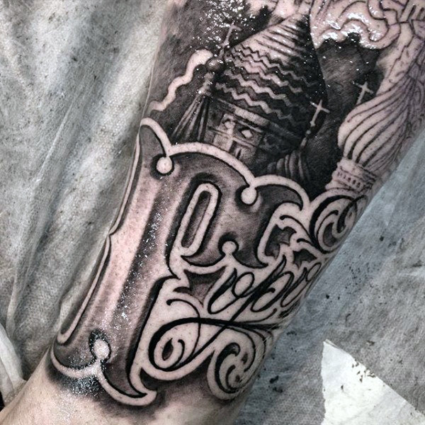 Best lettering tattoo designs for mens forearms