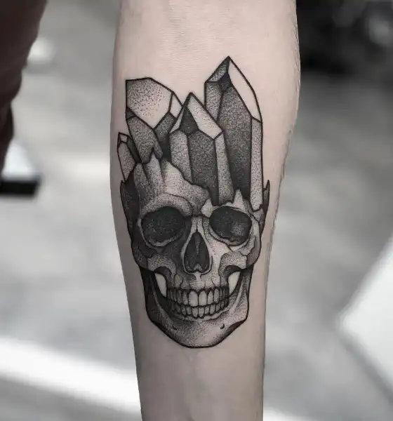 Blackwork Skull Tattoo