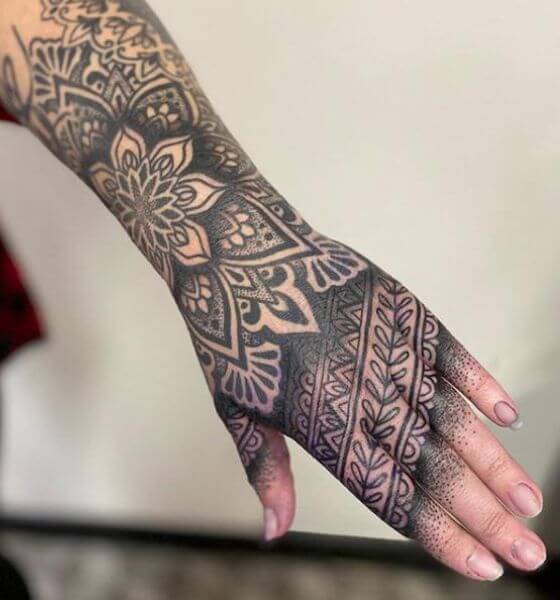 Blackwork Tattoo on Hand