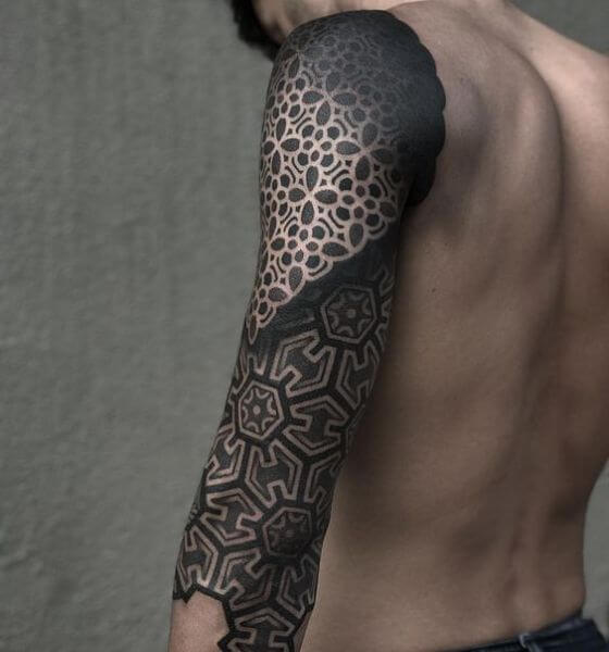 Blackwork Tattoo on Sleeve