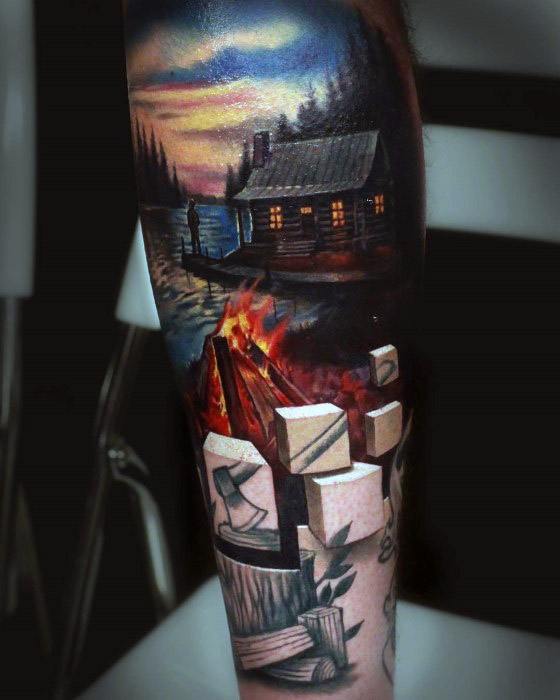 Campfire tattoos guys