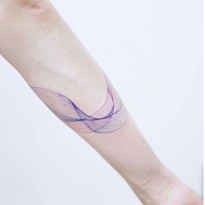 Colorful Waves Tattoo