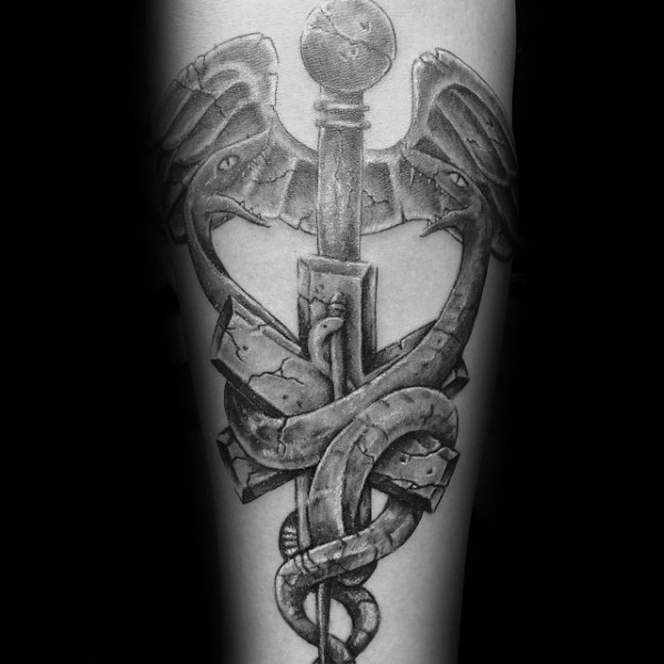 Cool star of life shaded mens stone 3d forearm tattoos Cool star of life shaded mens stone 3d forearm tattoos