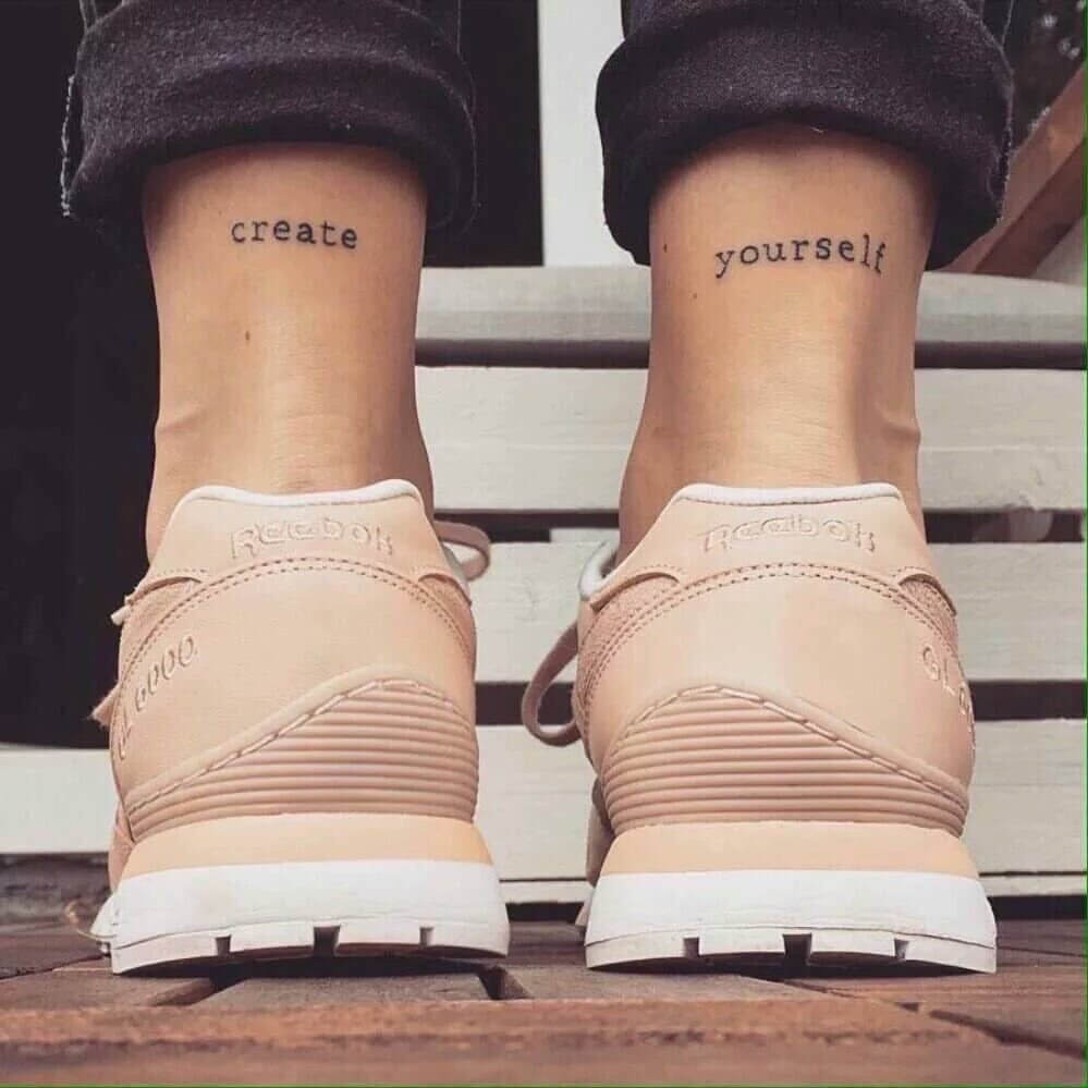 Create Yourself Quote Tattoo
