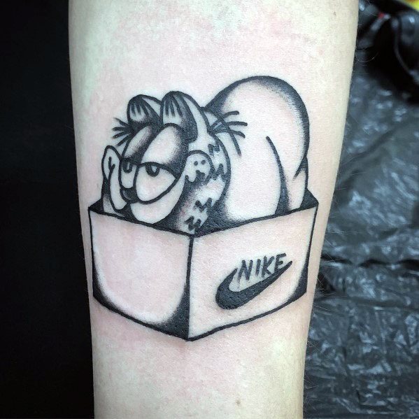 Creative garfield tattoos for guys