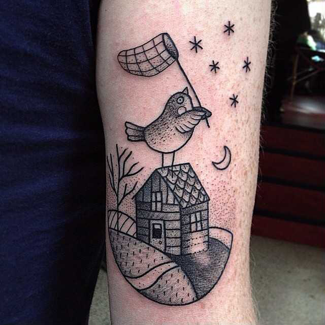 Cute Bird Tattoo