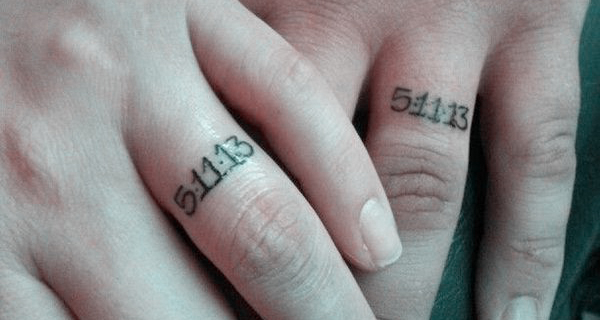 Date Tattoo on Finger