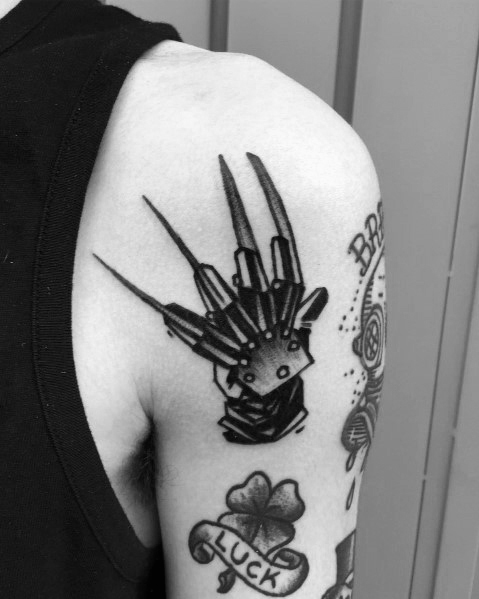 Edward scissorhands stylish mens horror movie tattoos