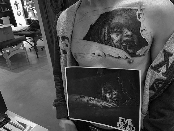 Evil dead mens tattoo designs