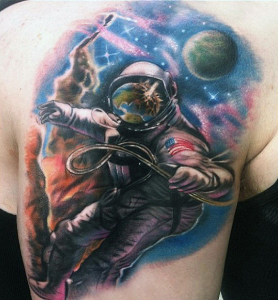 Fab astro in cosmos tattoo mens arm