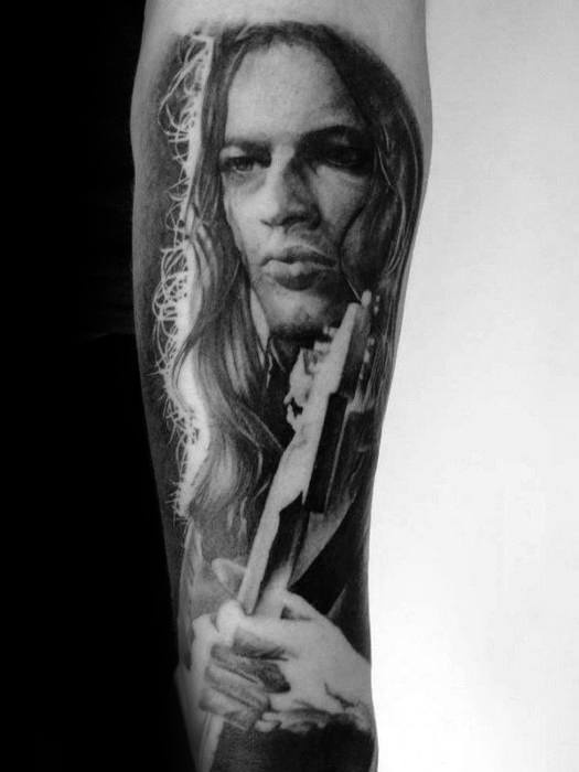 Forearm guys portrait tattoo design idea inspiration