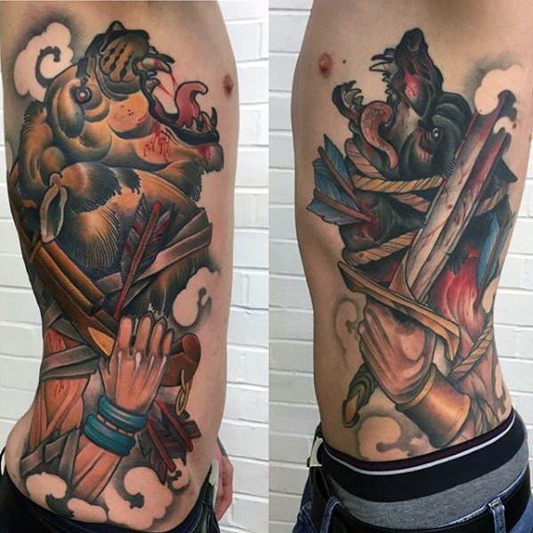 Gentlemen's game of thrones tattoo ideas rib cage side