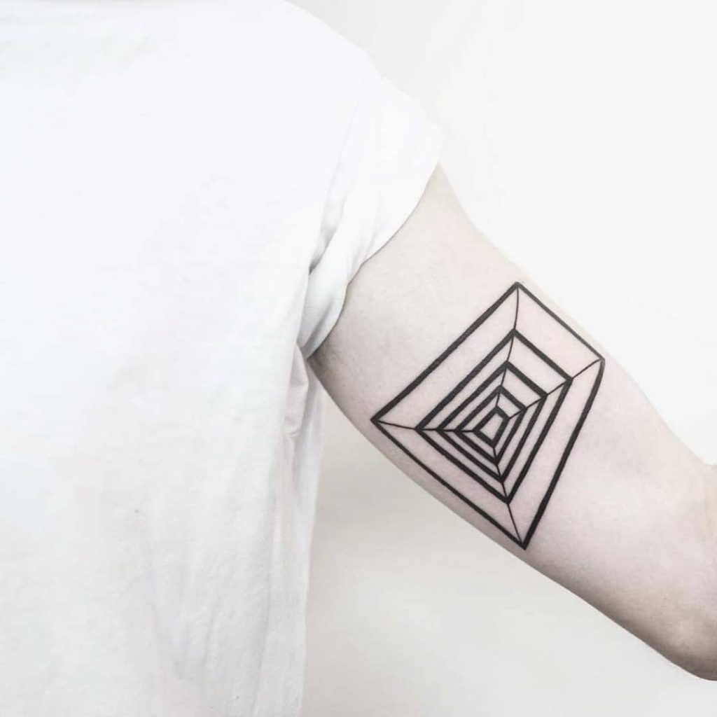 Geometric Illusion Tattoo