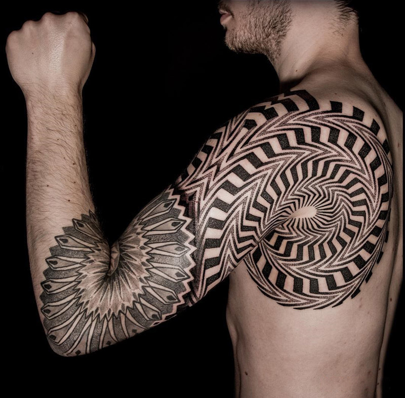 Geometric Shoulder Tattoo