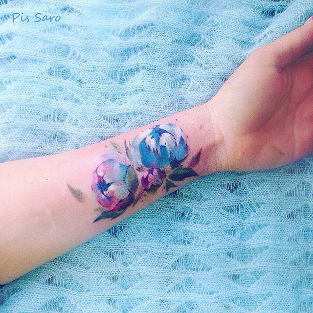 Gorgeous Floral Tattoo On The Inner Wrist