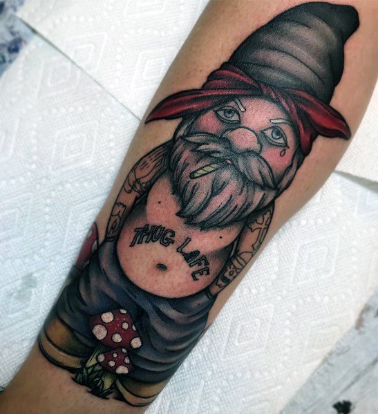 Guys gnome tattoo design ideas