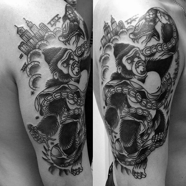 Guys tattoo ideas king kong designs