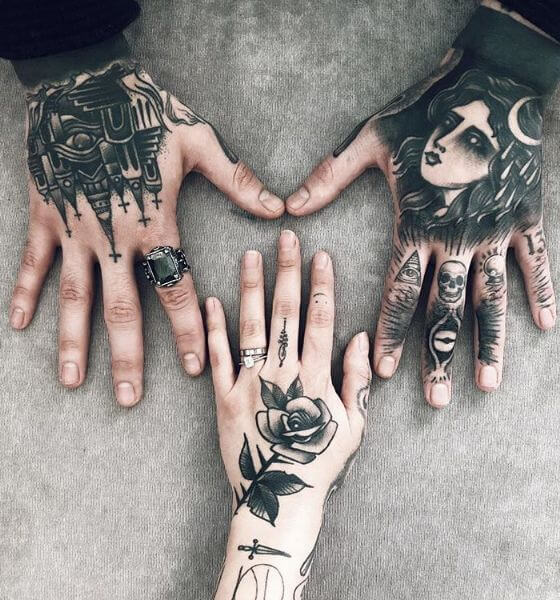 Hand Blackwork Tattoo Ideas