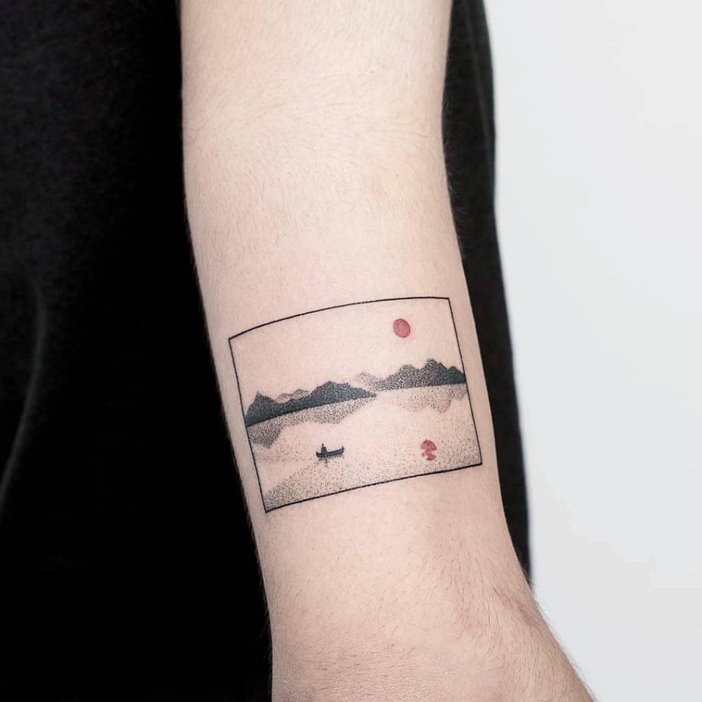Landscape With A Sunrise Tattoo