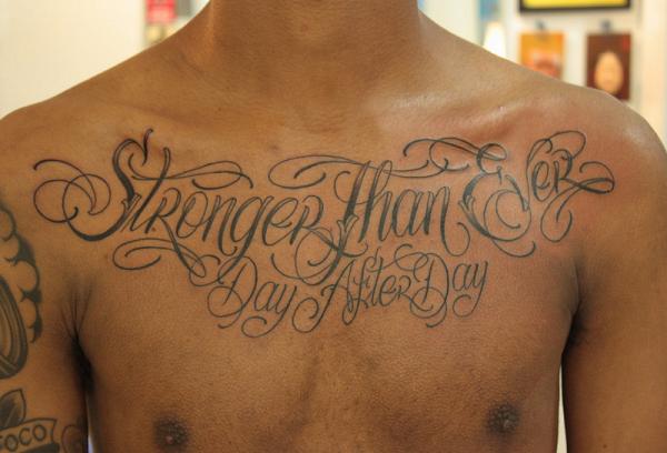 Lyrics Lettering Tattoo