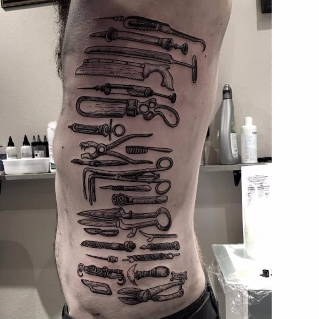 Medical instruments tattoo