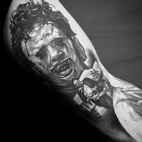 Mens designs horror movie tattoo