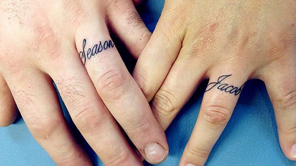 33 Beautiful Wedding Ring Tattoos for NonTraditional Couples