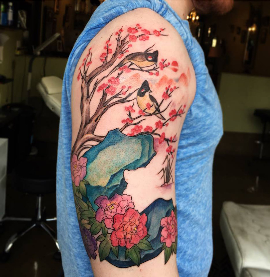Nature Scene Half Sleeve