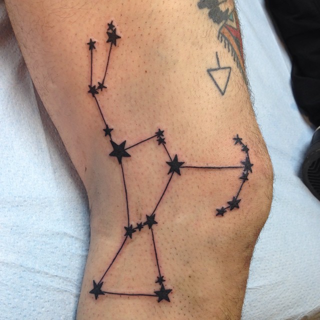 Orion Constellation Tattoo On The Leg