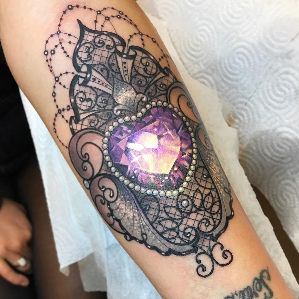 Ornamental Jewel Tattoo
