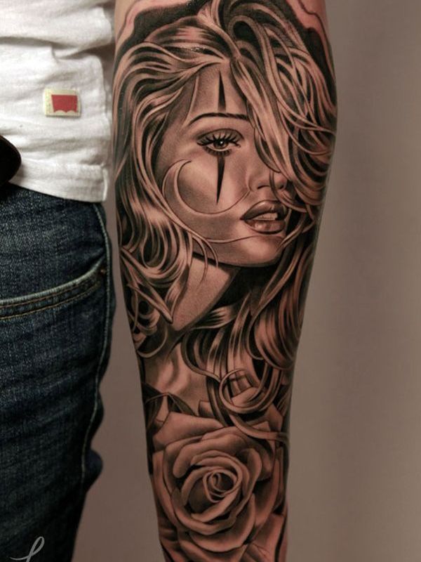 Portrait Tattoo Men Forearm