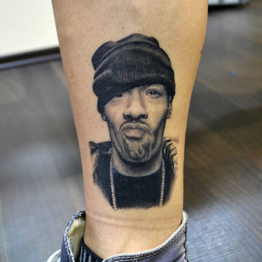 Portraits With Neck Tattoo