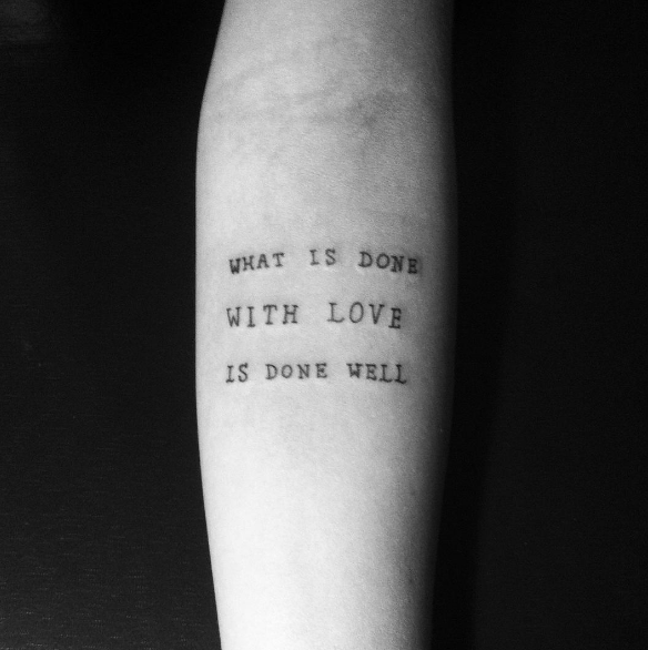 Printed Love Tattoo