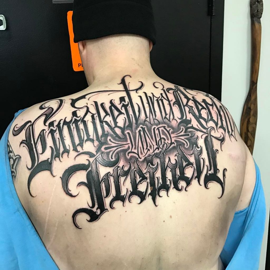 Roman Philosophy back Tattoo