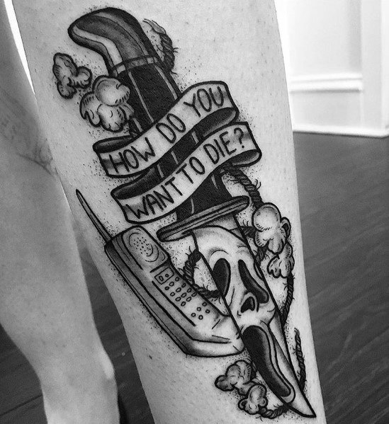 Sick guys horror themed tattoos