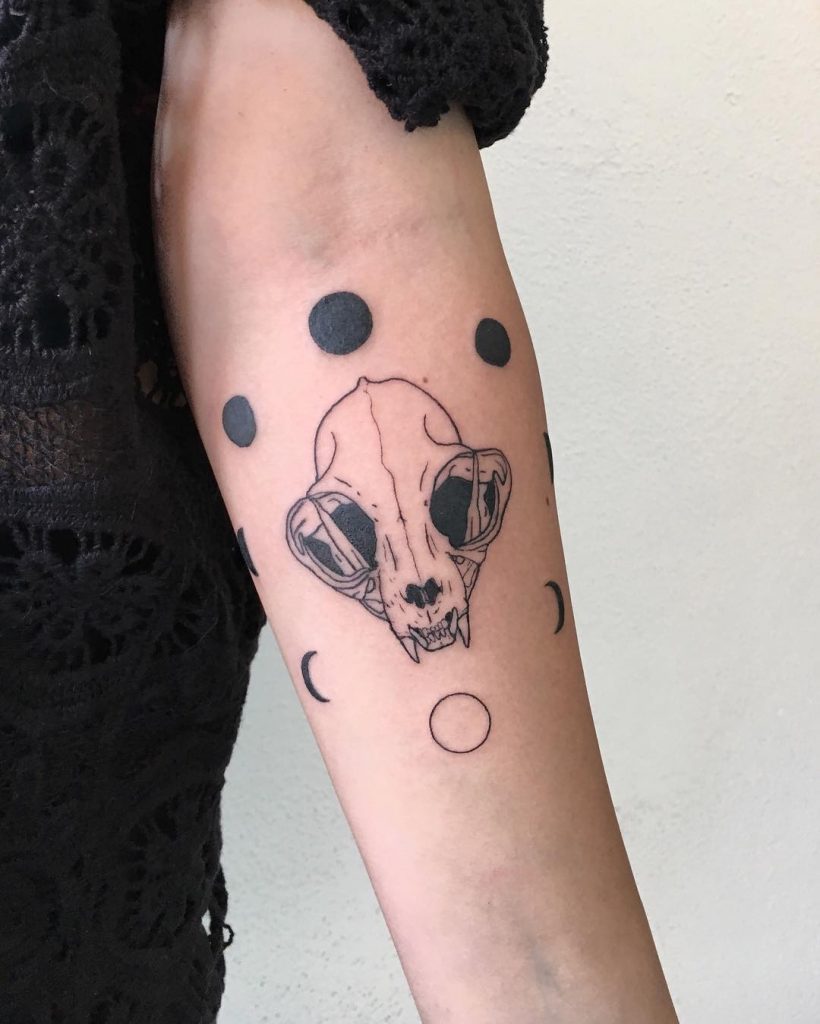 Skull And Moon Phases