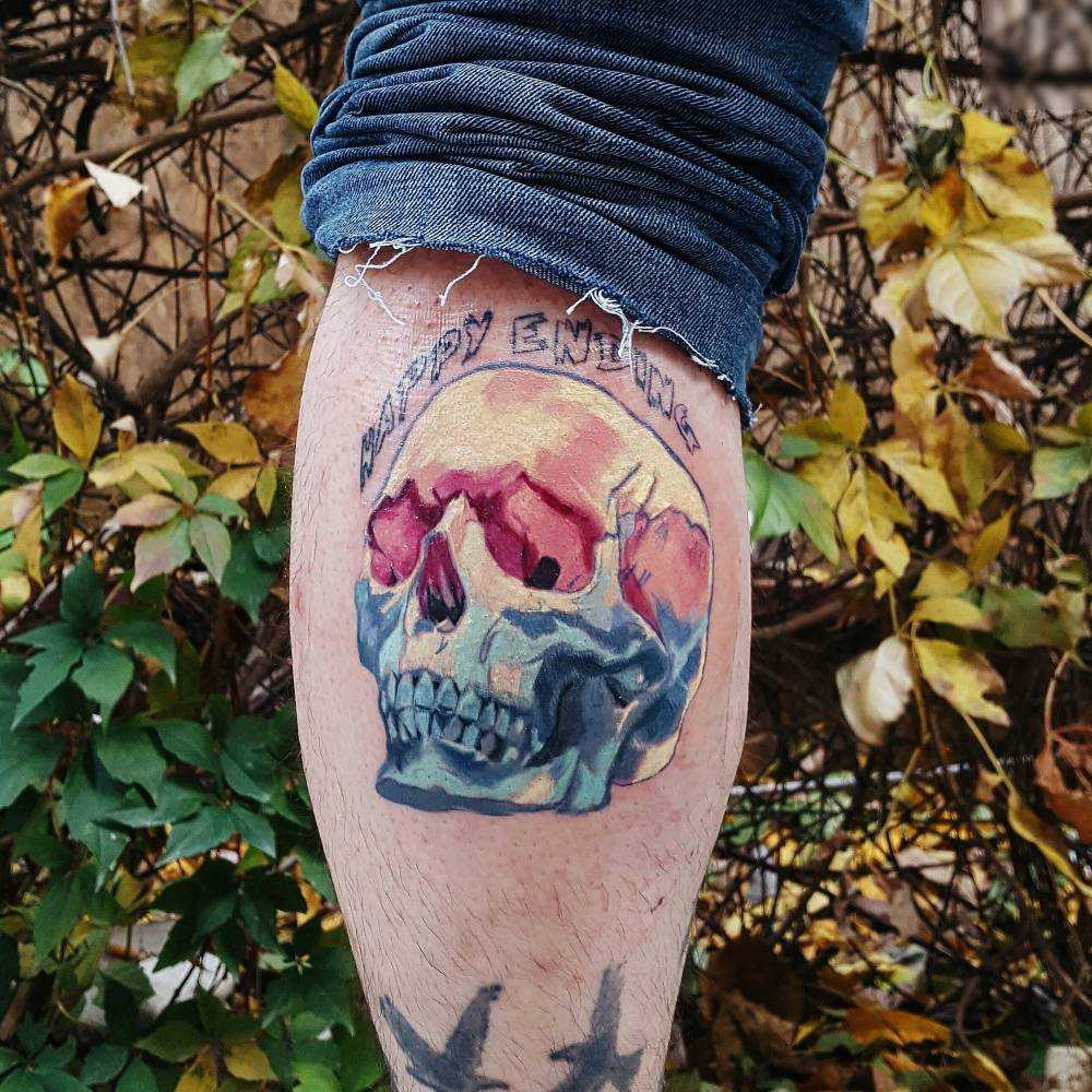 Skull leg Tattoo