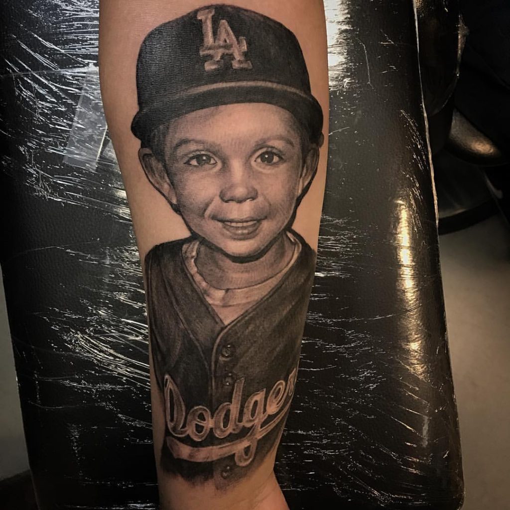 Sleeve Frankenstein Portrait Head Tattoo