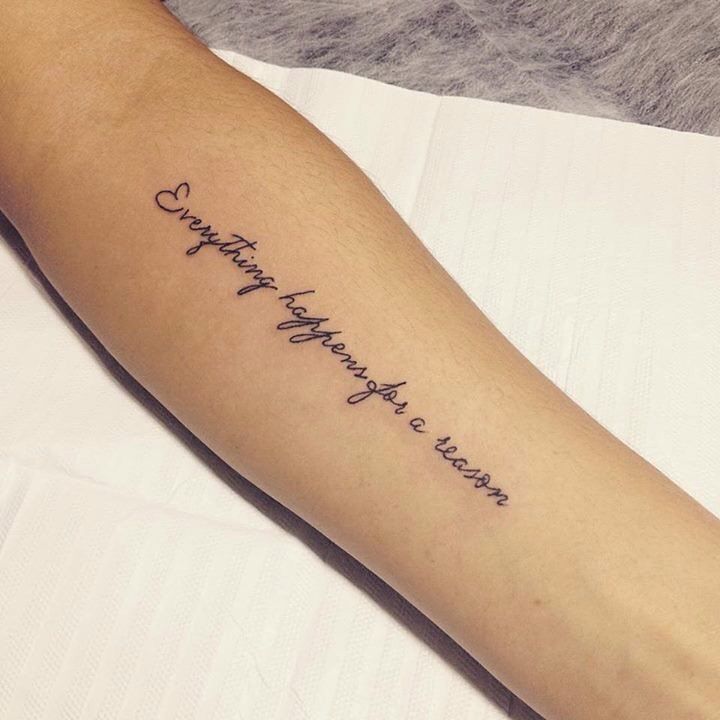 Small Sentence Tattoo