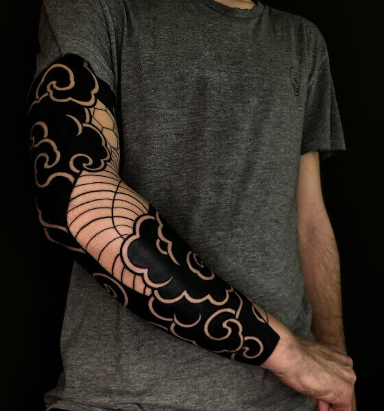 Stunning Blackwork Sleeve Tattoo