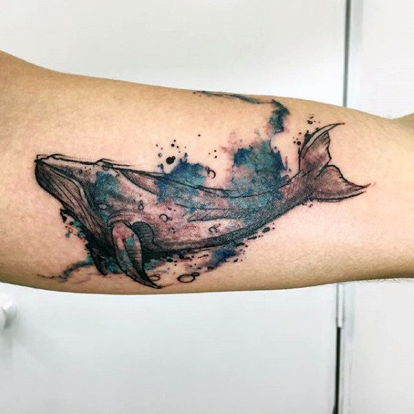 Stunning watercolor tattoo on forearms Stunning watercolor tattoo on forearms