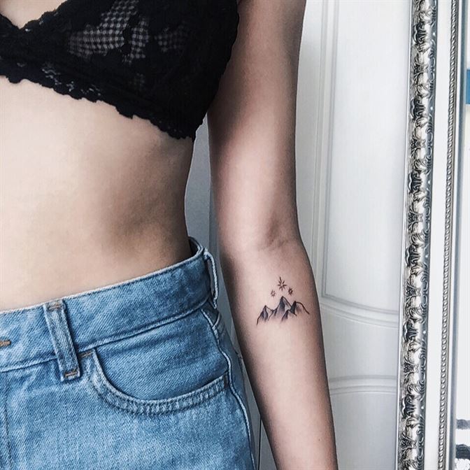 Tiny Mountains Forearm Tattoo Tiny Mountains Forearm Tattoo