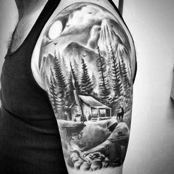 nature half sleeve tattoo