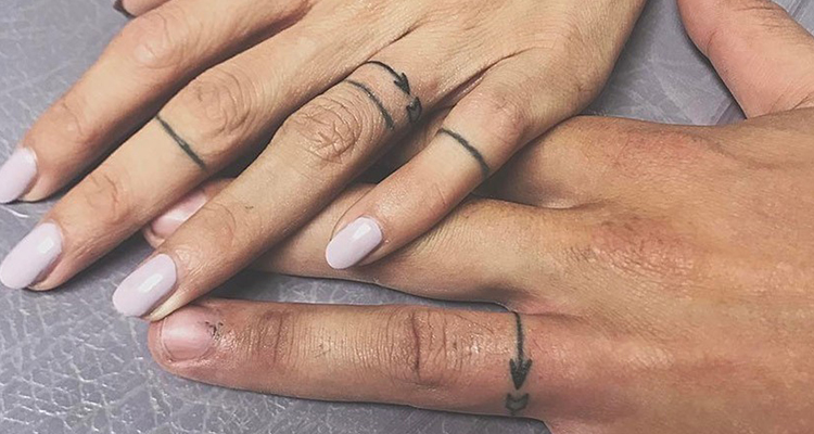 Wedding ring tattoo 14