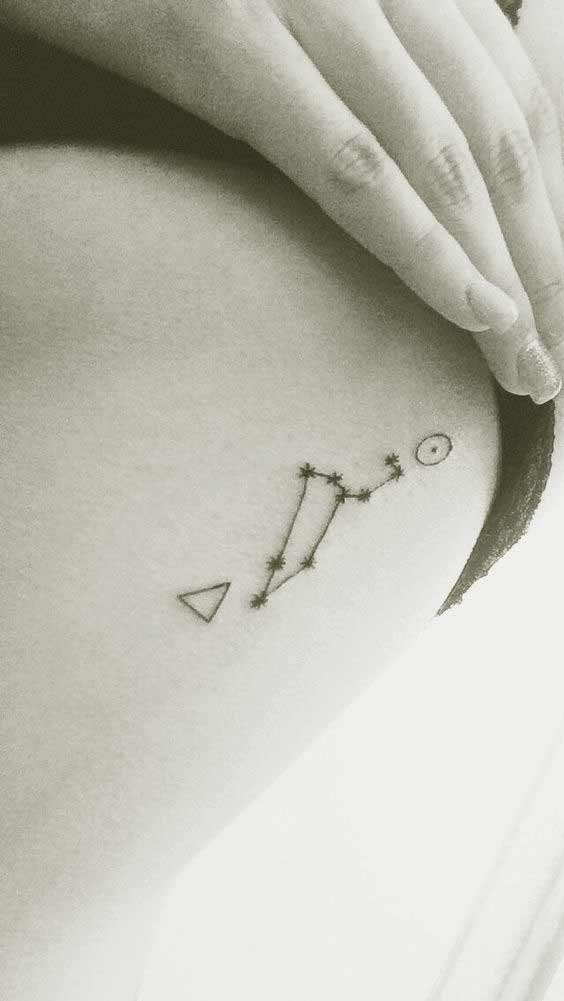 constellation tattoo designs for thigh ideas for girl