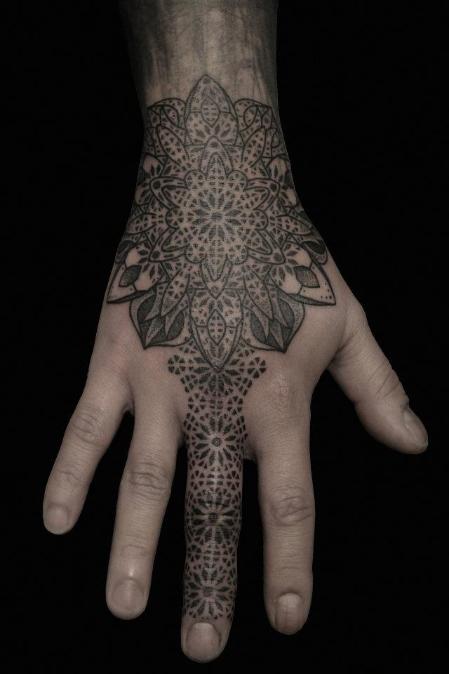 Beautiful Black Ink On Hand & Finger